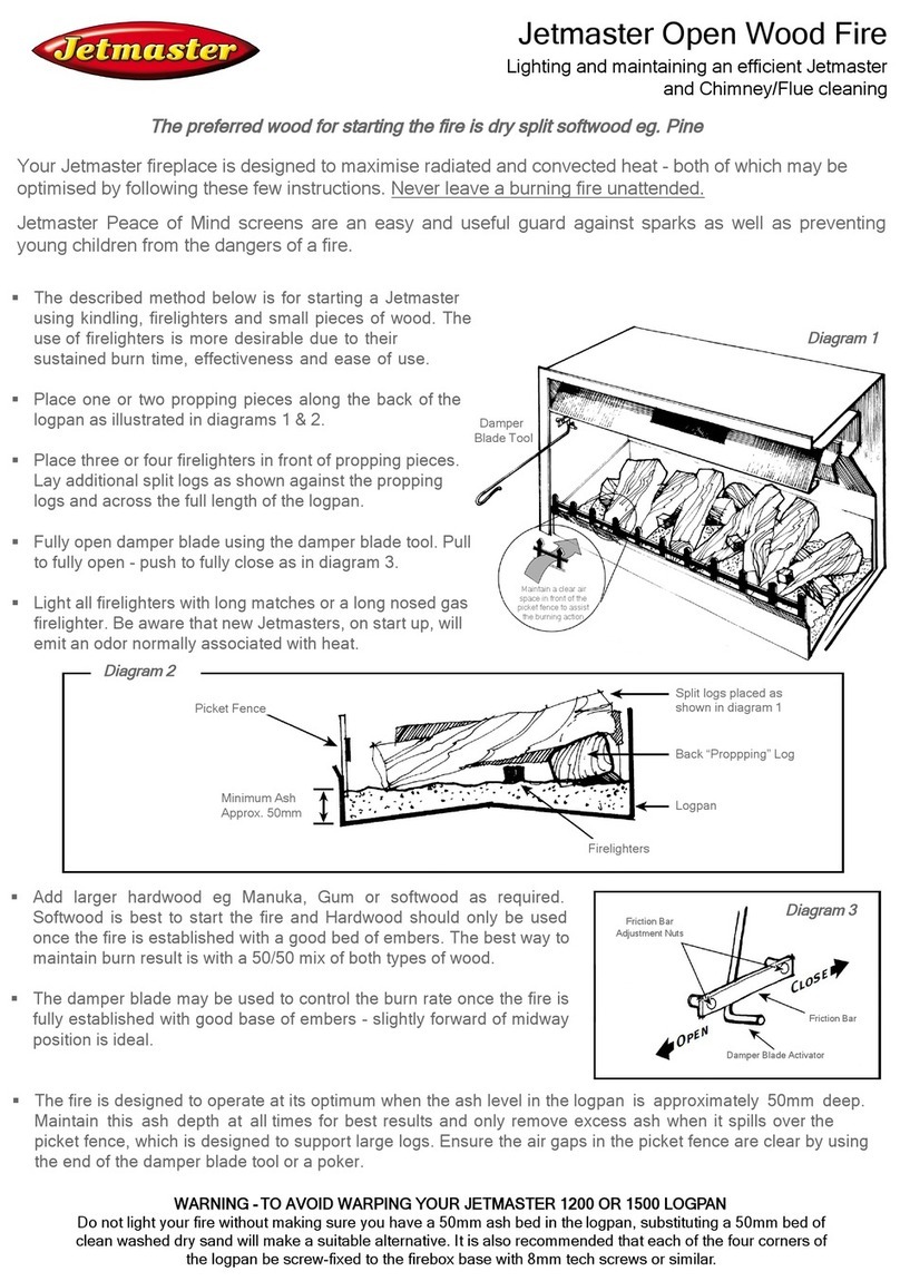 Jetmaster Open Wood Fire User manual