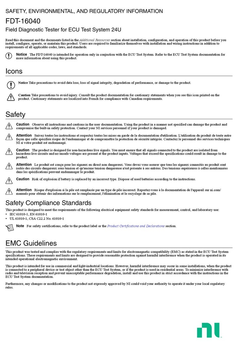 NI FDT-16040 Owner's manual
