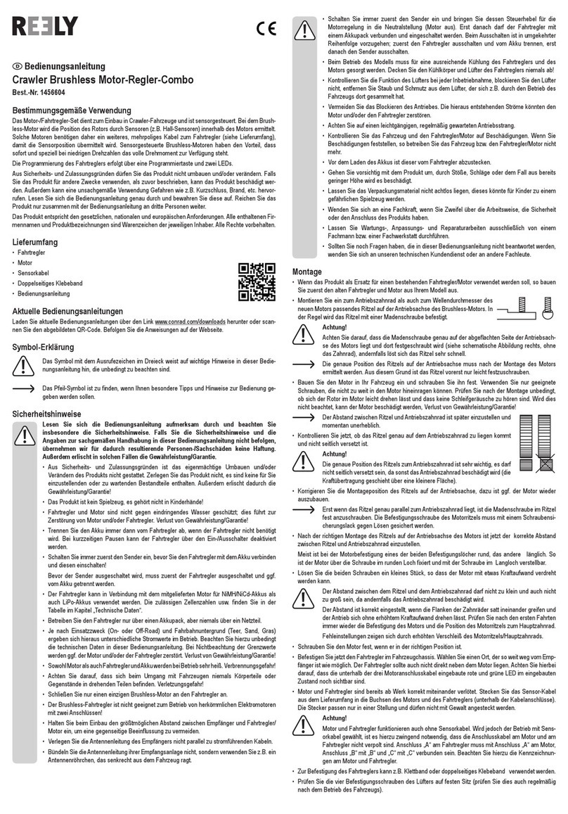Reely Crawler Brushless User manual