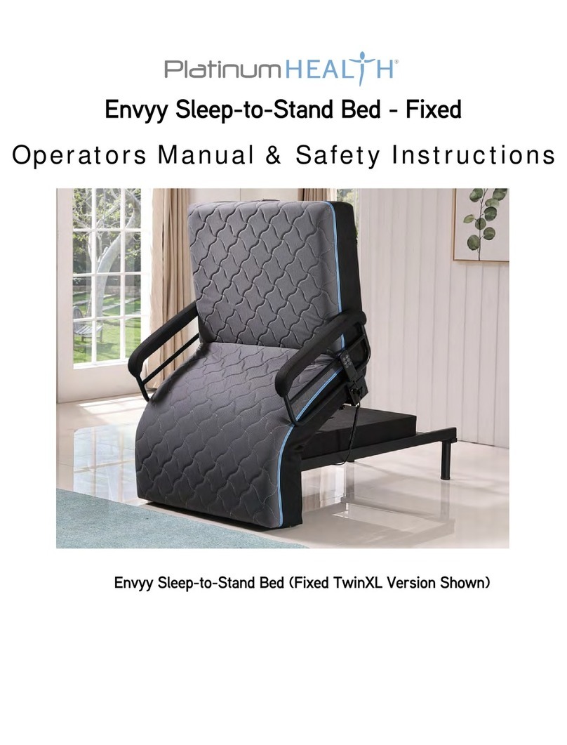Platinum Health Envyy Sleep-to-Stand Bed Fixed TwinXL OPERATOR’S MANUAL & SAFETY INSTRUCTIONS