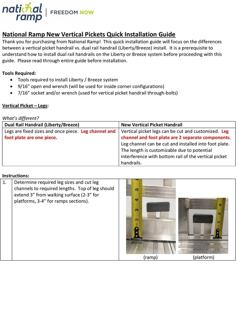 National ramp Liberty Vertical Picket Quick installation guide National ramp Liberty Vertical Picket Quick installation guide