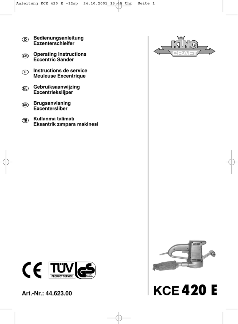 KING CRAFT KCE 420 E operating instructions