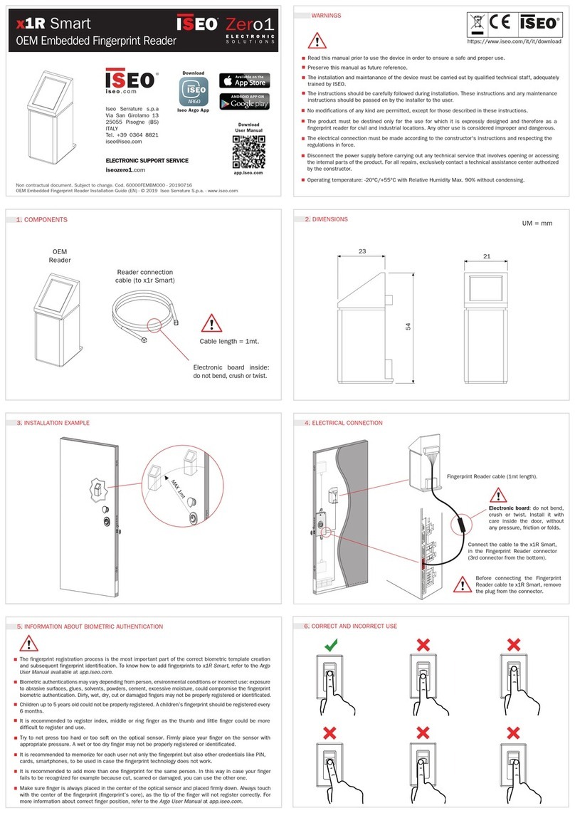Iseo Zero1 x1R Smart installation guide