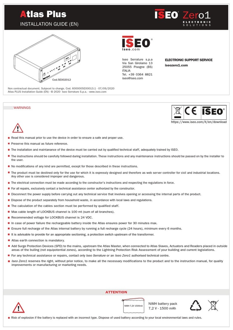 Iseo Zero1 Atlas Plus installation guide