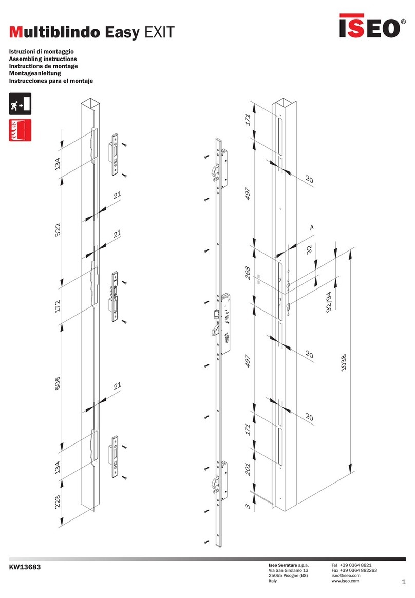 Iseo Multiblindo Easy EXIT Installation guide