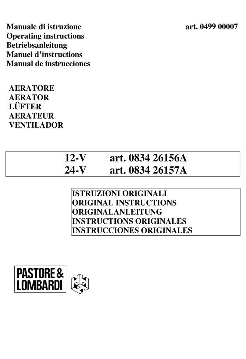 Pastore & Lombardi 12-V 0834 26156A operating instructions