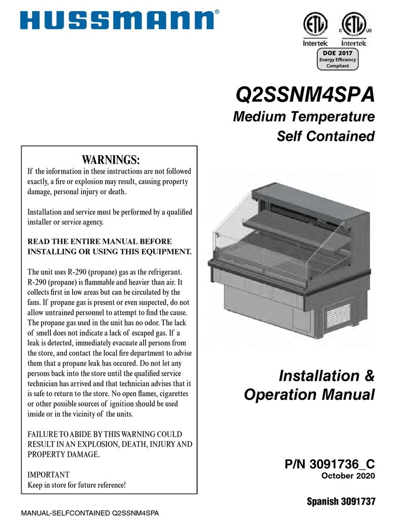 Hussmann Q2SSNM4SPA Installation & operation manual