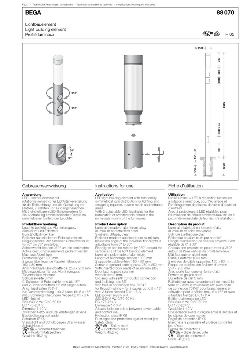BEGA 88 070 Instructions for use