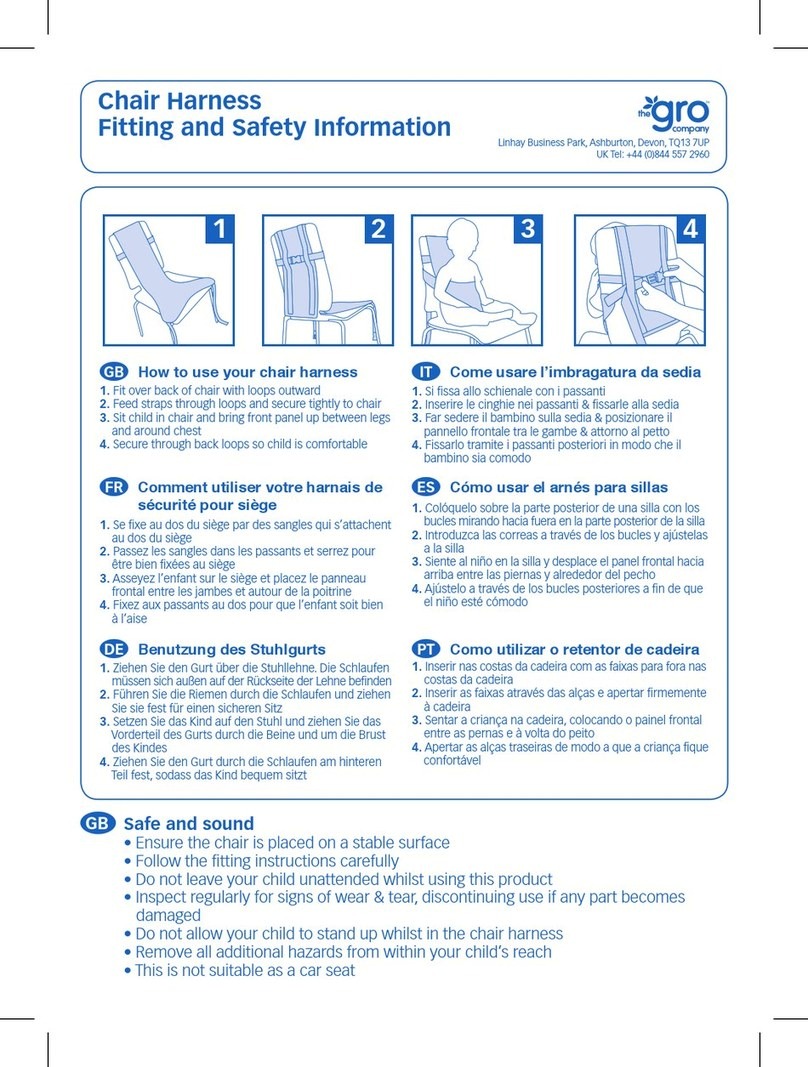 Gro Chair Harness Safety information