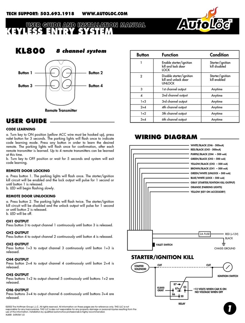 AutoLoc KL800 Instruction Manual