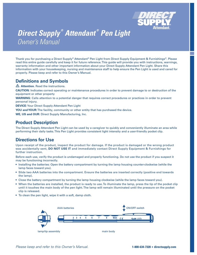 Direct Supply Attendant owner's manual