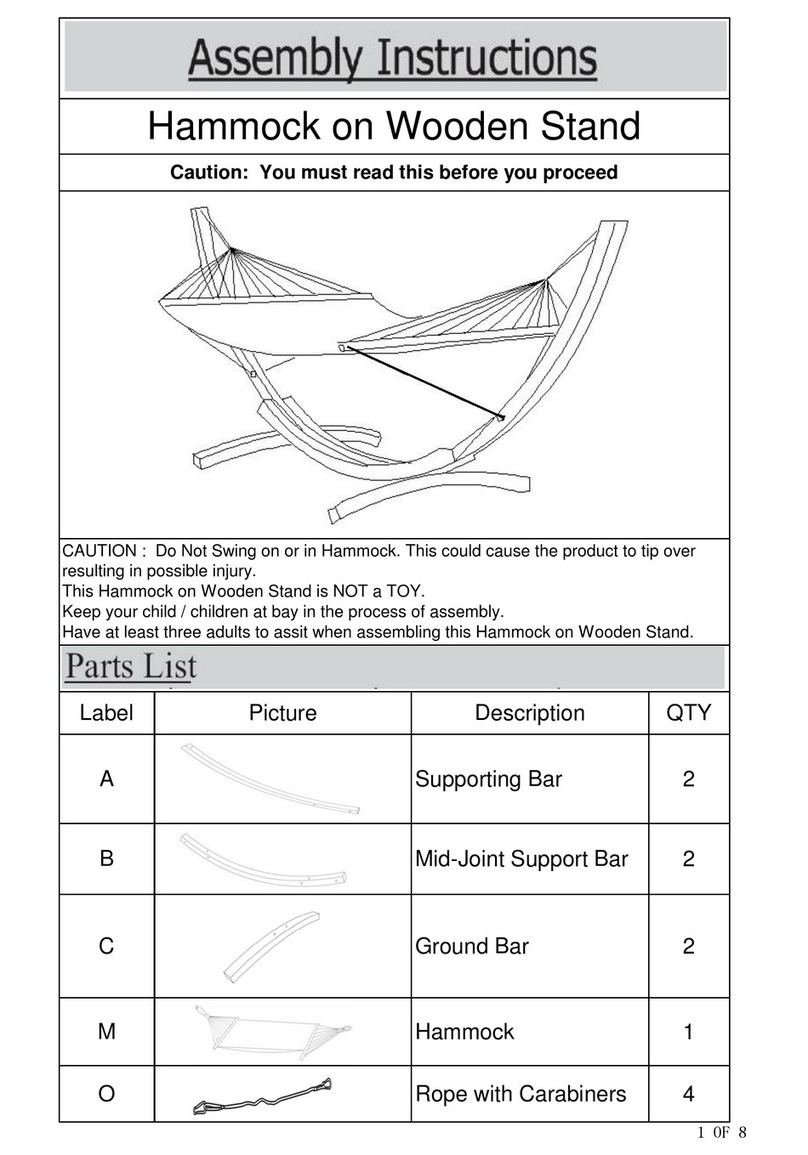 HOMEDEPOT Hammock on Wooden Stand Quick start guide