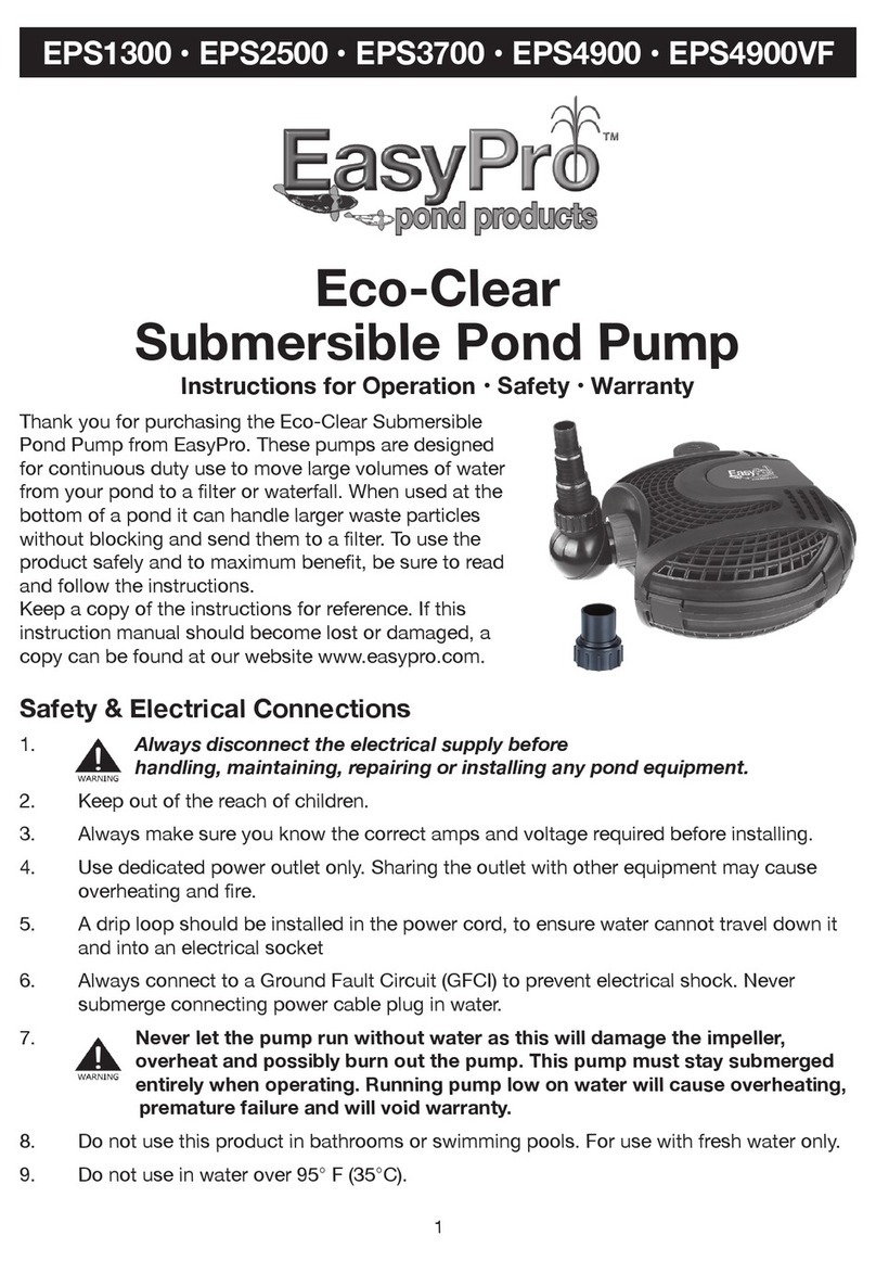 EasyPro Eco-Clear EPS1300 Use and care manual EasyPro Eco-Clear EPS1300 Use and care manual