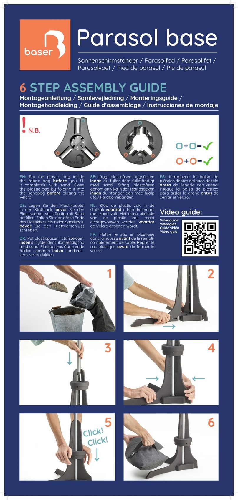 Baser Parasol base Assembly guide