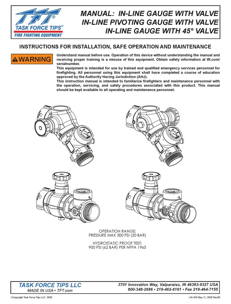Task Force Tips IN-LINE GAUGE WITH VALVE User manual