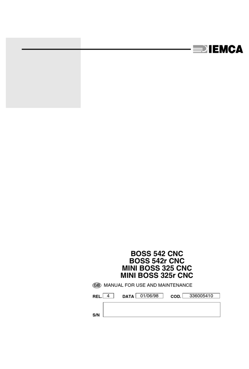 IEMCA BOSS 542 CNC Instruction manual IEMCA BOSS 542 CNC Instruction manual
