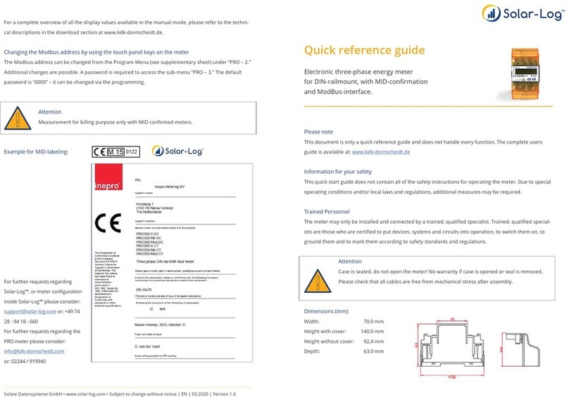 Solar-Log PRO380 Quick reference guide