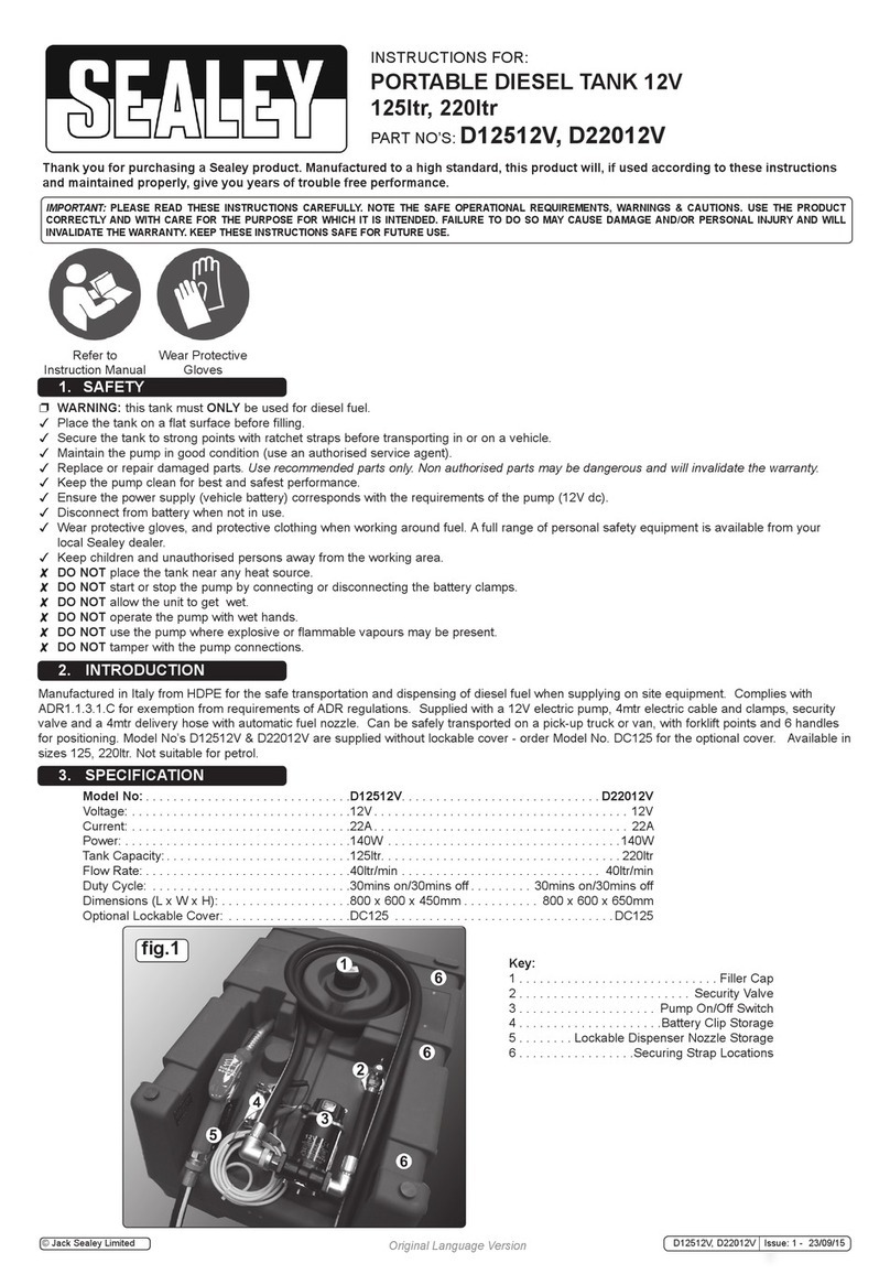 Sealey D12512V instructions