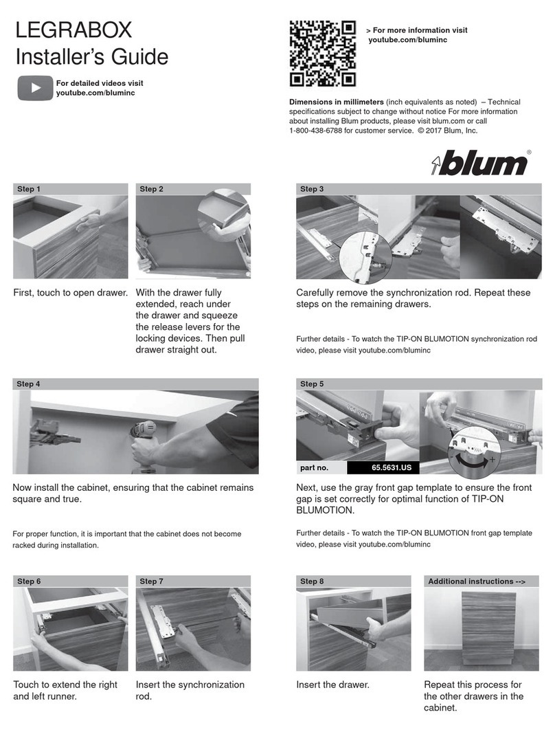 BLUM LEGRABOX Assembly instructions