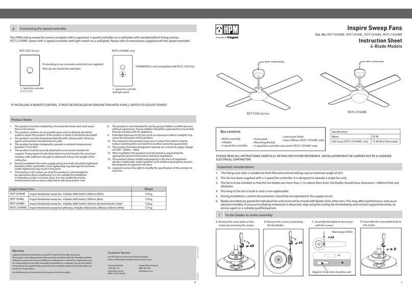 LEGRAND HPM RCF12H4WE User manual LEGRAND HPM RCF12H4WE User manual