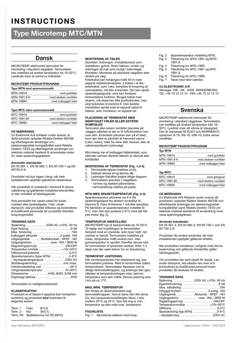 Emerson MICROTEMP MTN-1991H User manual
