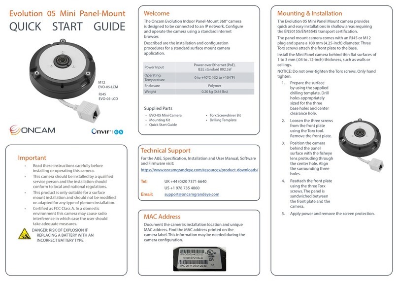 Oncam M12 User manual