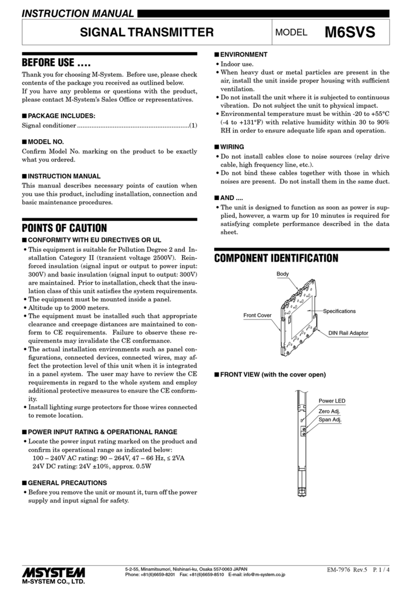M-system M6SVS instruction manual