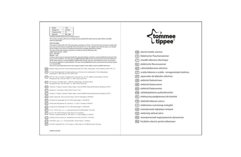 Tommee Tippee 1072 User manual Tommee Tippee 1072 User manual