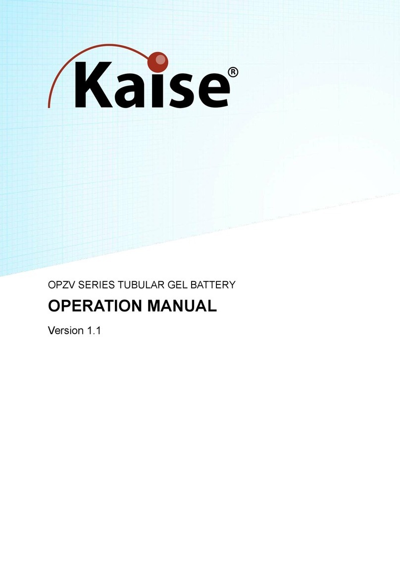 Kaise OPZV Series Operation manual