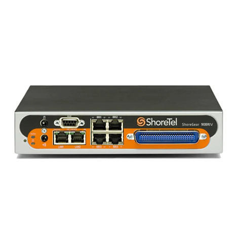 SHORE TEL ShoreGear 90BRIV Quick install guide