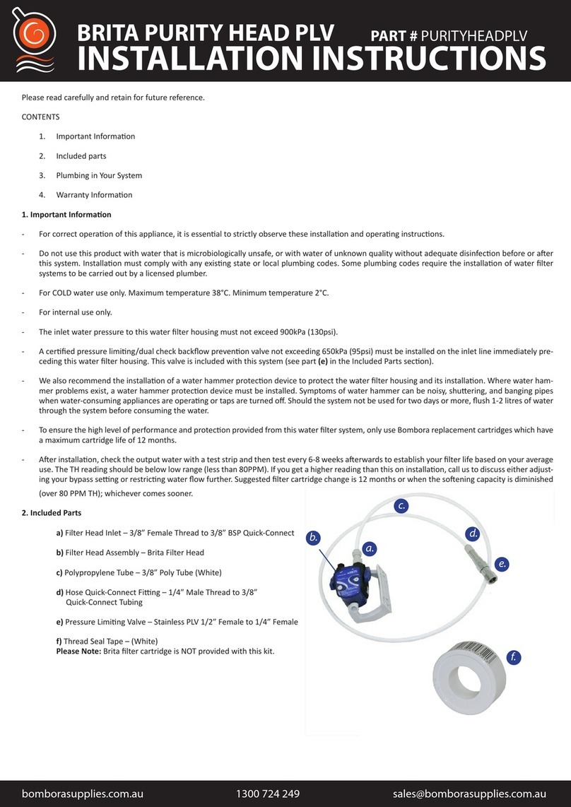 Brita PURITYHEADPLV installation instructions