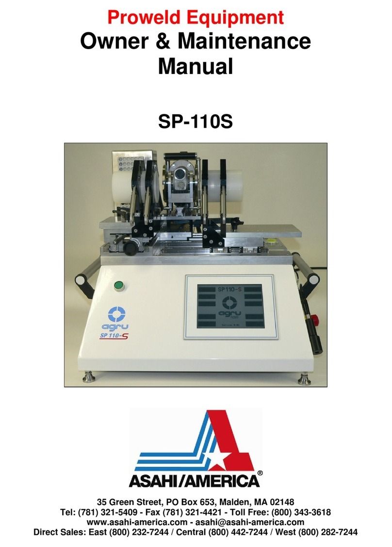 Asahi/America SP-110S Owners and maintenance manual