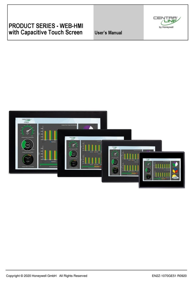 Honeywell CENTRA LINE WEB-HMI Series User manual Honeywell CENTRA LINE WEB-HMI Series User manual