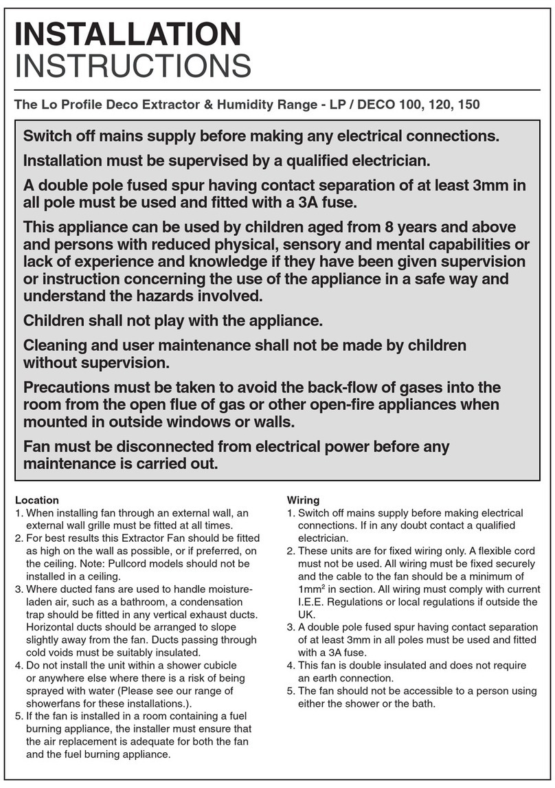 Manrose LP 100 User manual