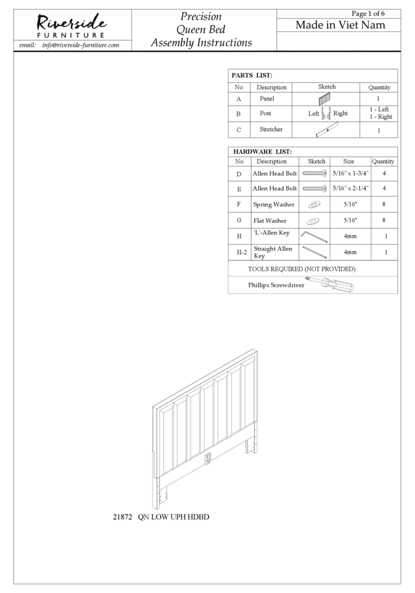 Riverside Furniture Precision Queen Bed Assembly instructions