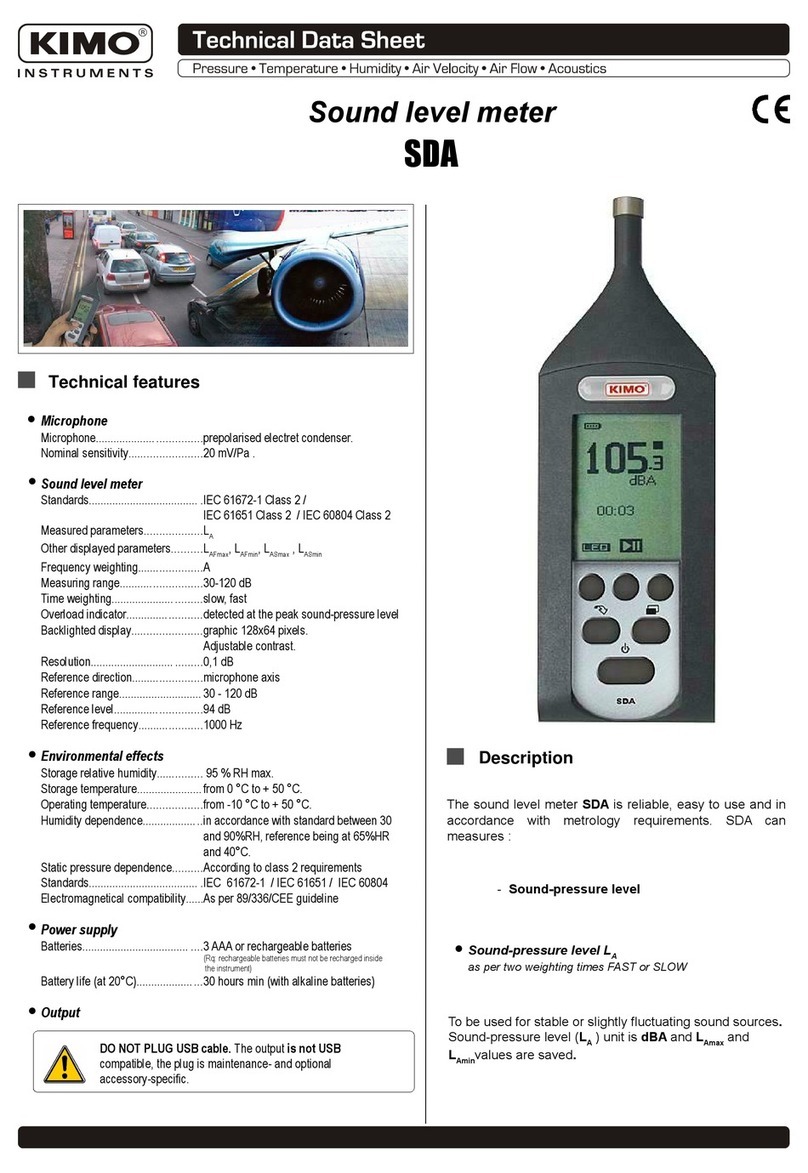 Kimo SDA Technical data sheet