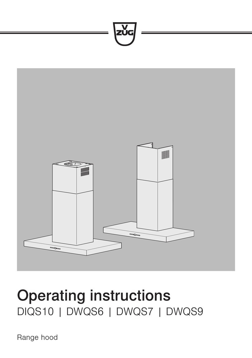 V-ZUG DIQS10 operating instructions