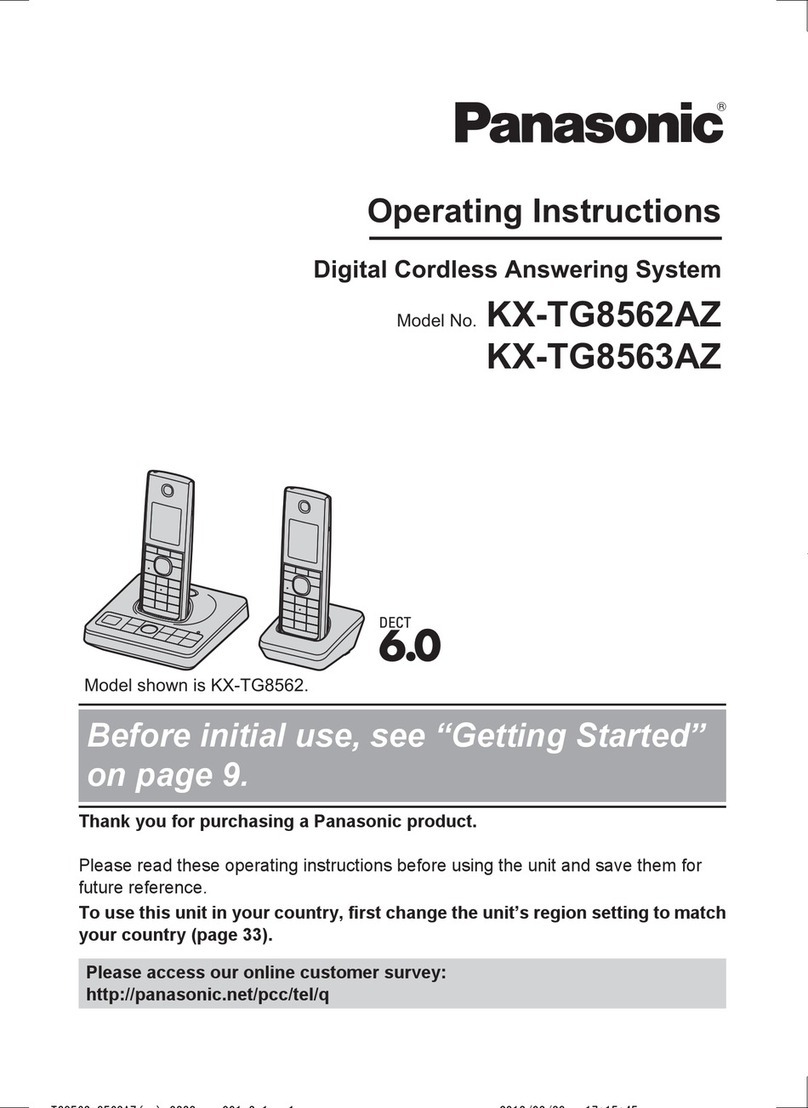 Panasonic KX-TG8562AZ User manual Panasonic KX-TG8562AZ User manual