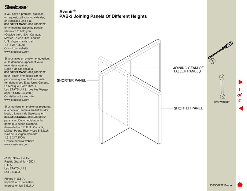 Steelcase Avenir PAB-3 manual