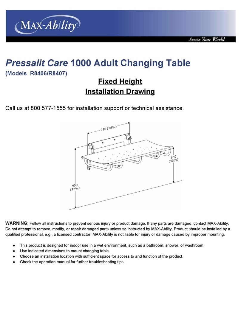 Max-Ability Pressalit Care 1000 instructions