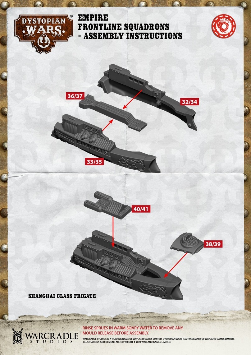 WARCRADLE STUDIOS Dystopian Wars EMPIRE FRONTLINE SQUADRONS Assembly instructions WARCRADLE STUDIOS Dystopian Wars EMPIRE FRONTLINE SQUADRONS Assembly instructions