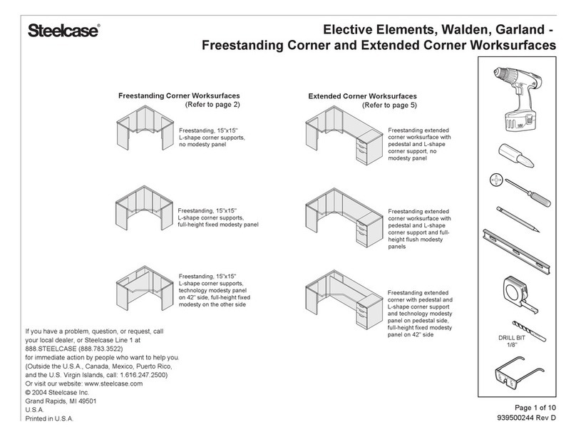 Steelcase Elective Elements Freestanding Corner... manual Steelcase Elective Elements Freestanding Corner... manual