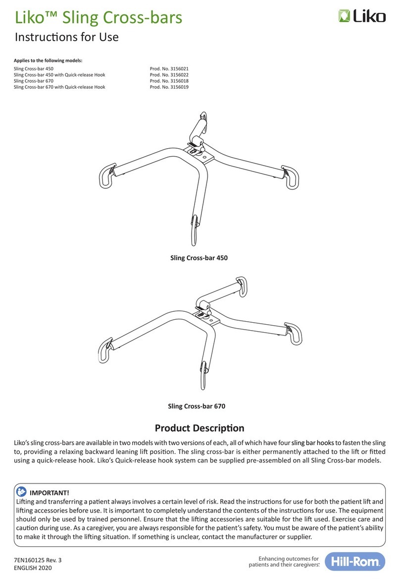 Liko Sling Cross-bar 450 User manual Liko Sling Cross-bar 450 User manual