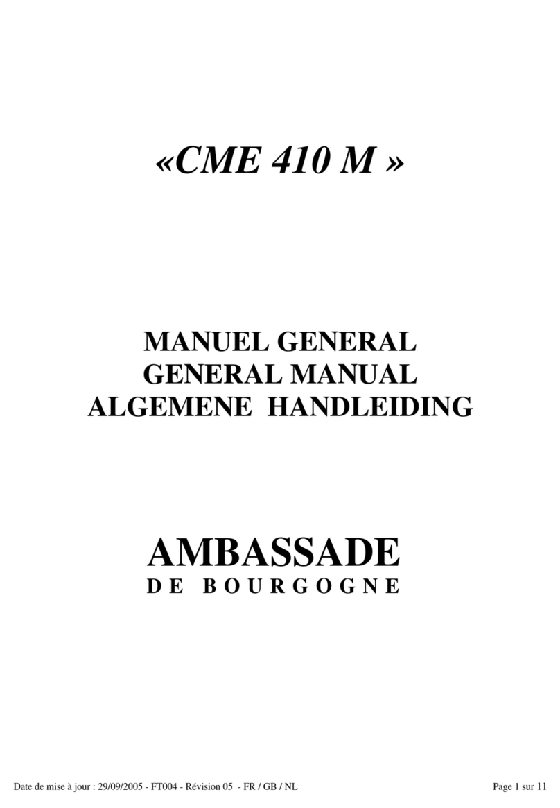 Ambassade CME 410 M General manual