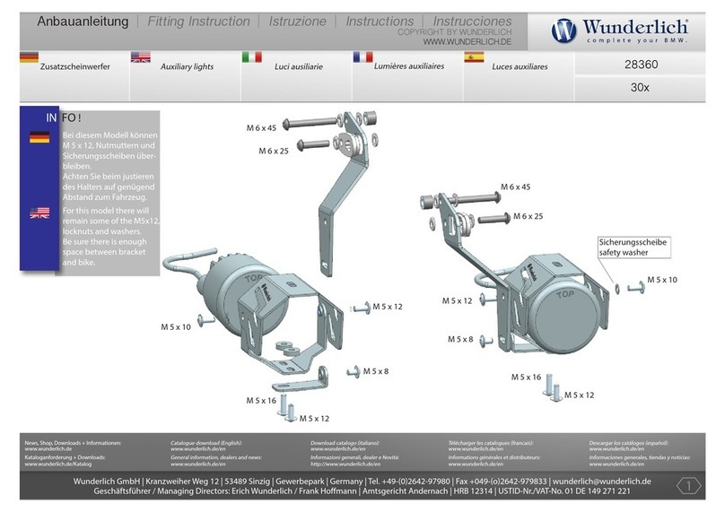 Wunderlich 28360 FITTING INSTRUCTION