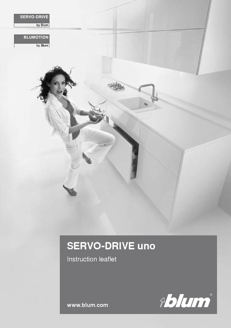 BLUM SERVO-DRIVE uno Instruction leaflet