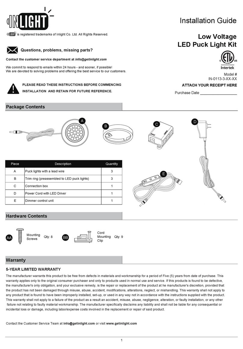 In Light IN-0113-3 Series User manual