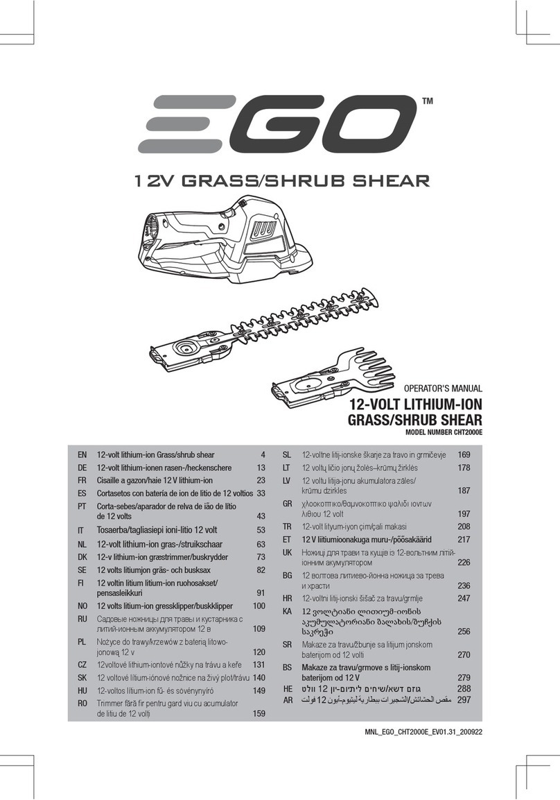 EGO CHT2000E Operator's manual
