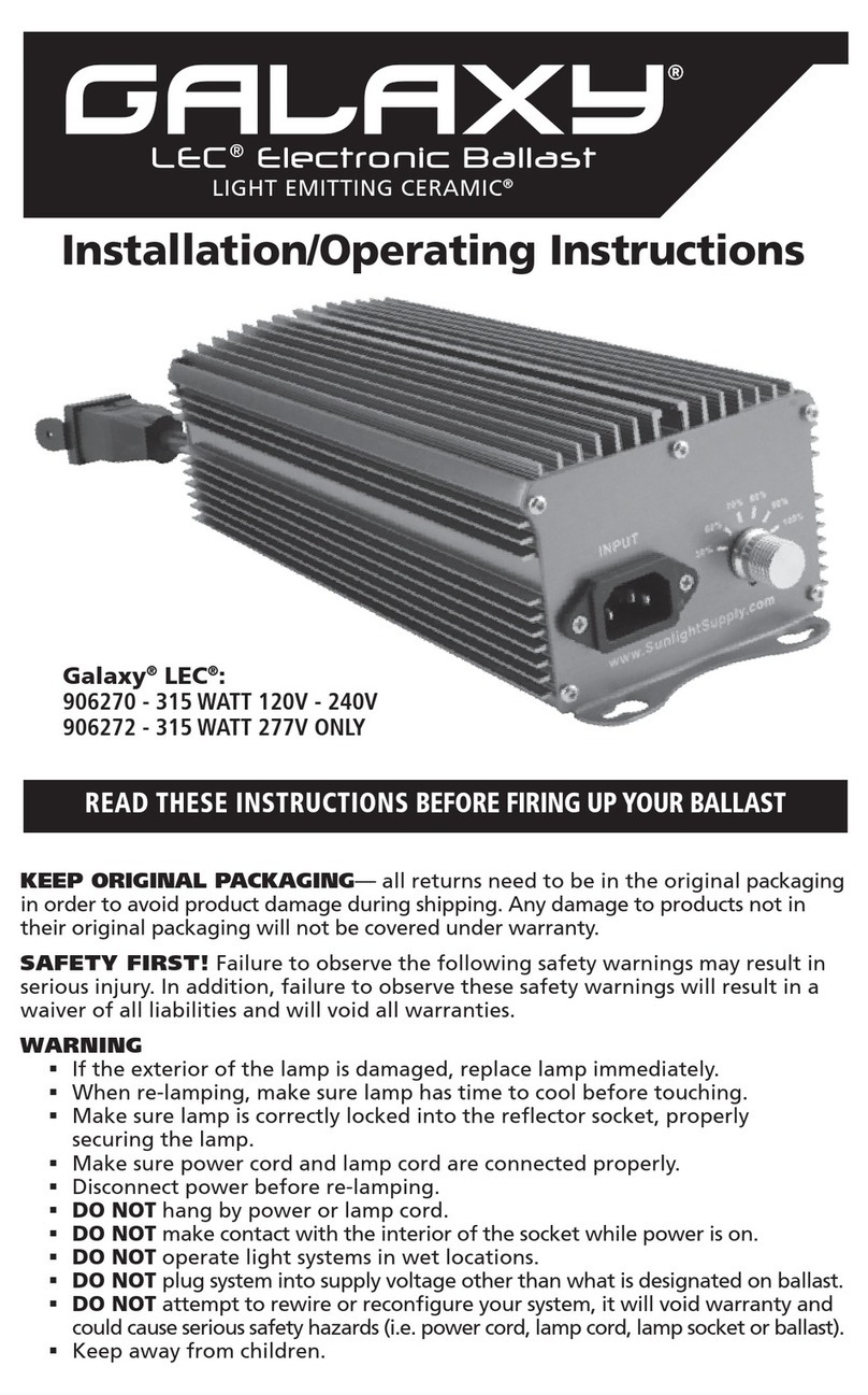 Galaxy LEC Installation and operating instructions