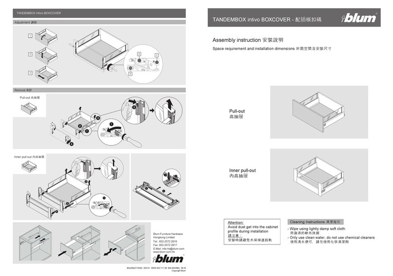 BLUM TANDEMBOX intivo Assembly instruction